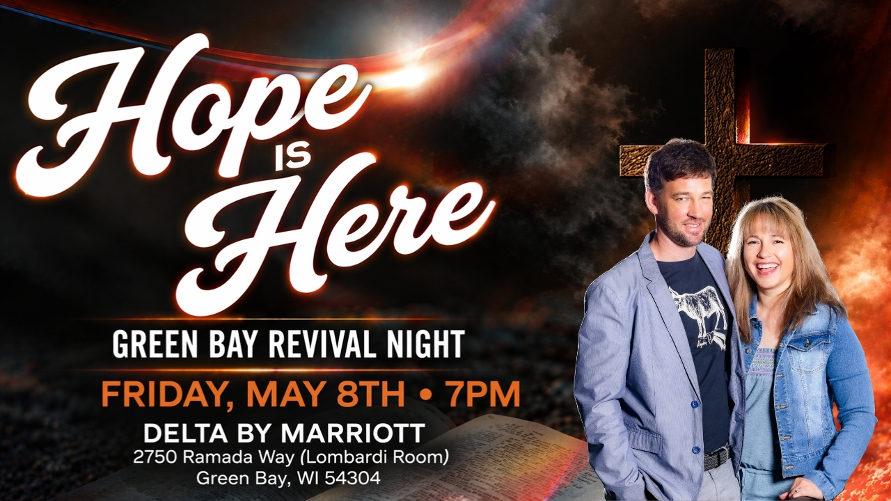 Hope is Here Green Bay Revival Night event graphic